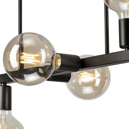 Lámpara colgante ASTRID 6xE27/60W/230V negro