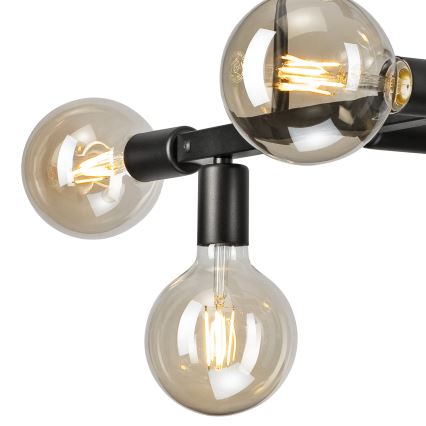 Lámpara colgante ASTRID 6xE27/60W/230V negro