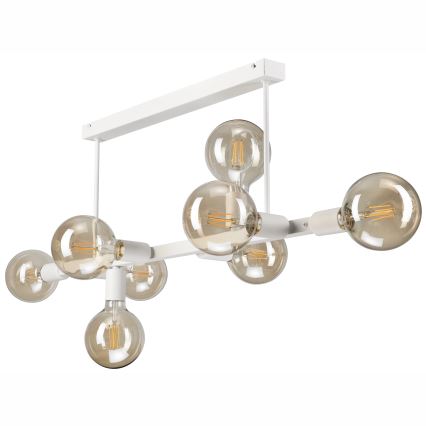 Lámpara colgante ASTRID 8xE27/60W/230V blanco
