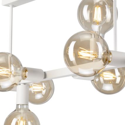 Lámpara colgante ASTRID 8xE27/60W/230V blanco