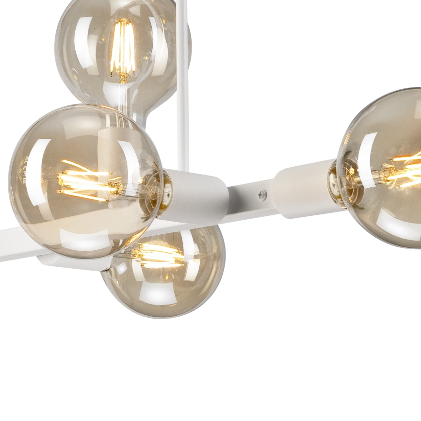 Lámpara colgante ASTRID 8xE27/60W/230V blanco