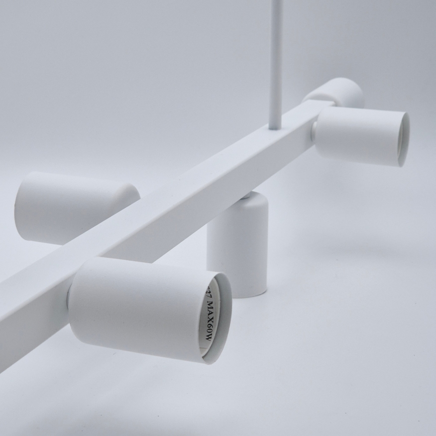 Lámpara colgante ASTRID 8xE27/60W/230V blanco
