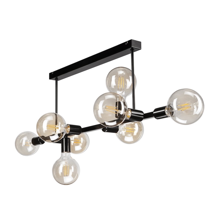 Lámpara colgante ASTRID 8xE27/60W/230V negro