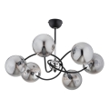Lámpara colgante AURORA 6xE14/10W/230V negro/cromo brillante