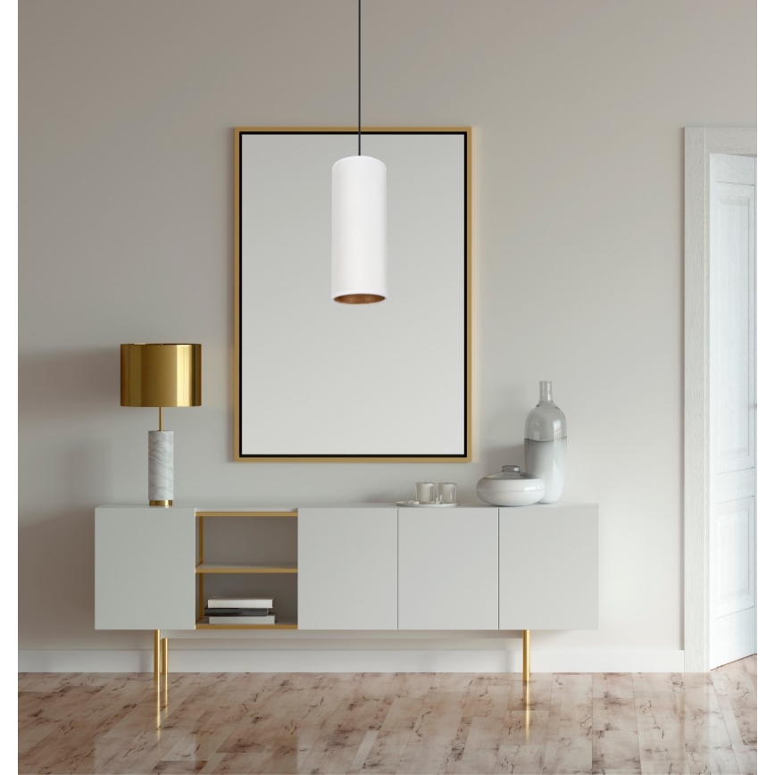 Lámpara colgante AVALO 1xE27/60W/230V blanco