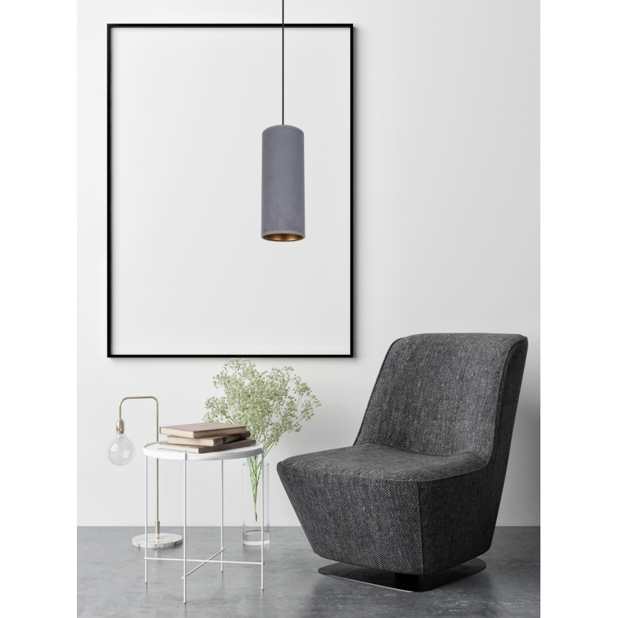 Lámpara colgante AVALO 1xE27/60W/230V gris