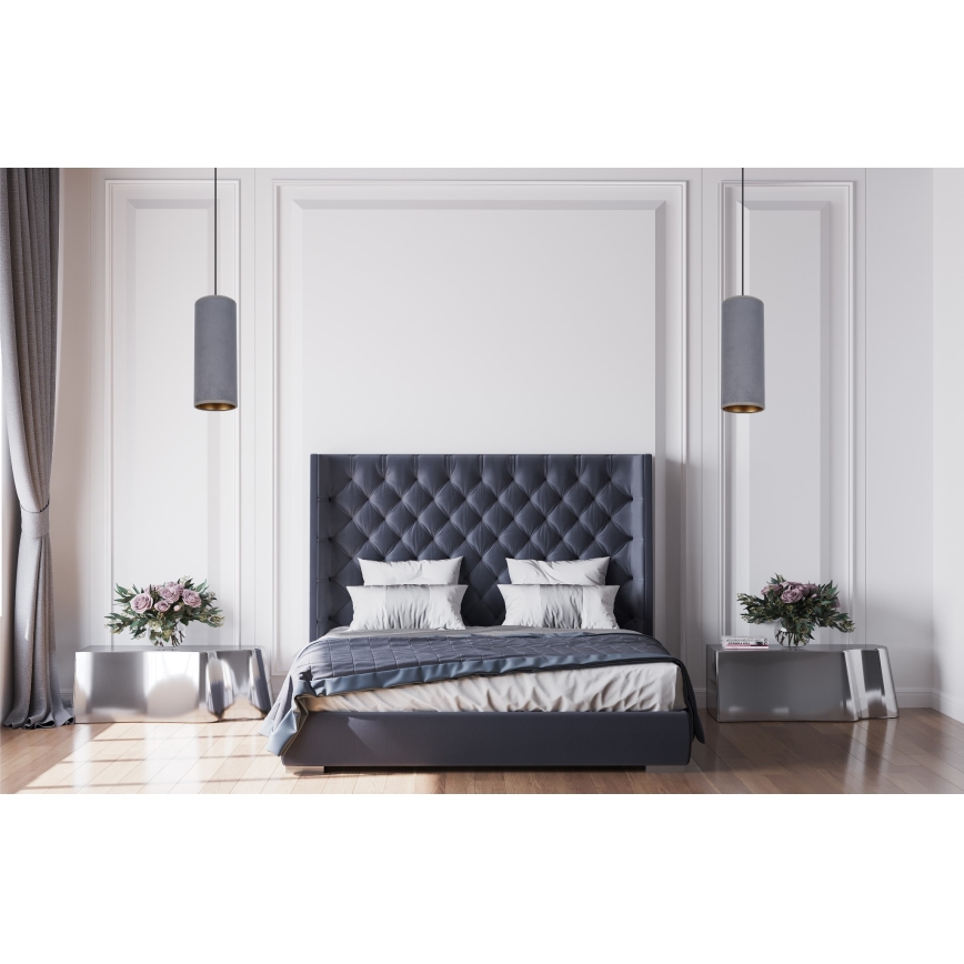 Lámpara colgante AVALO 1xE27/60W/230V gris