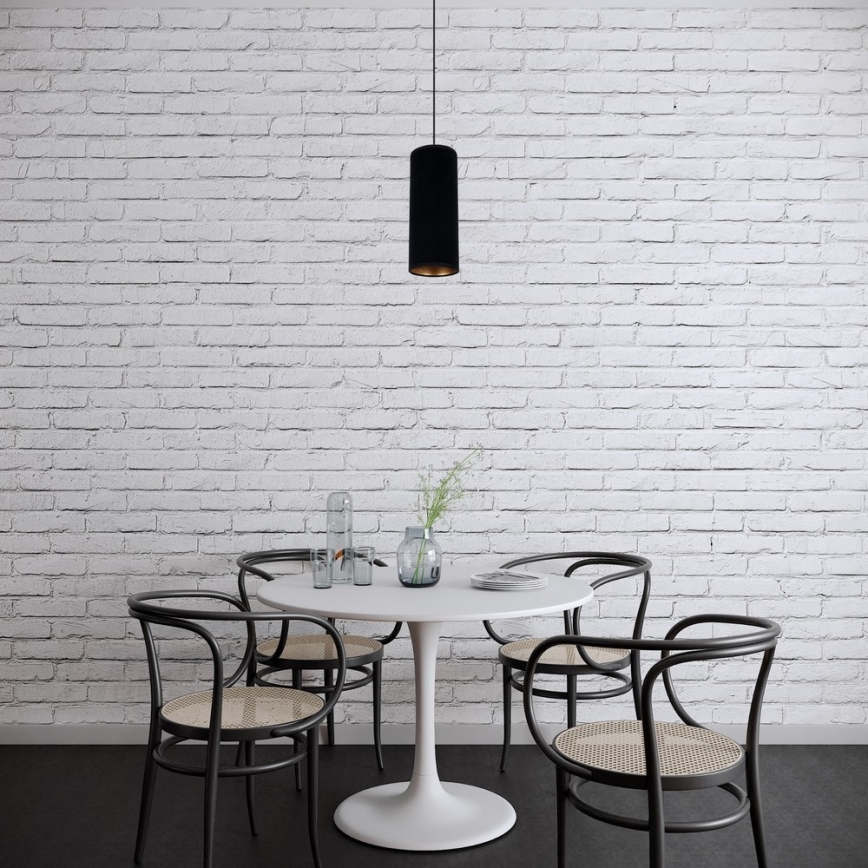 Lámpara colgante AVALO 1xE27/60W/230V negro
