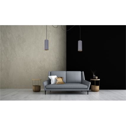 Lámpara colgante AVALO 2xE27/60W/230V araña gris