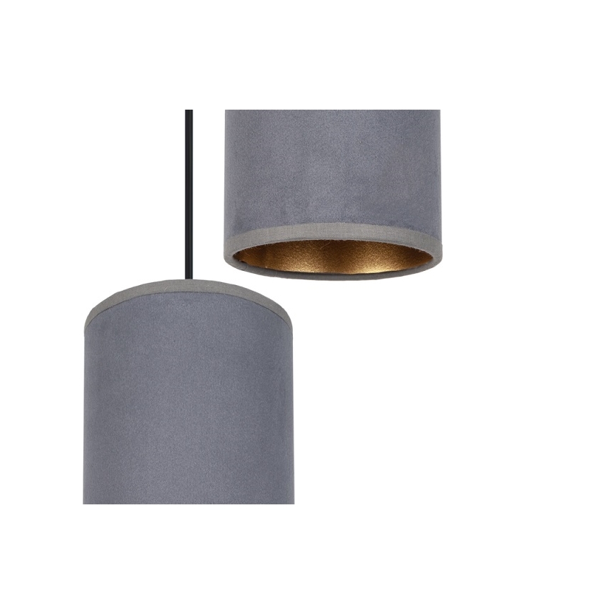 Lámpara colgante AVALO 2xE27/60W/230V araña gris
