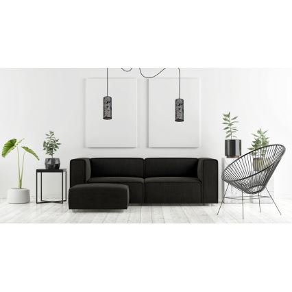Lámpara colgante AVALO 2xE27/60W/230V araña gris/negro