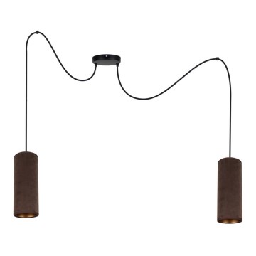 Lámpara colgante AVALO 2xE27/60W/230V araña marrón/cobre