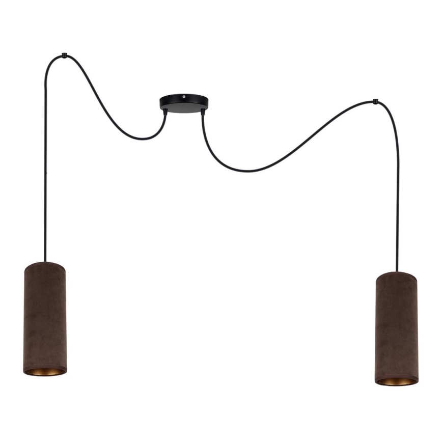 Lámpara colgante AVALO 2xE27/60W/230V araña marrón/cobre