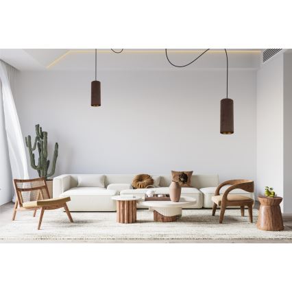Lámpara colgante AVALO 2xE27/60W/230V araña marrón/cobre