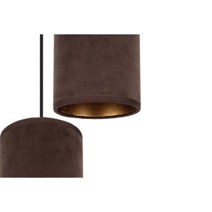 Lámpara colgante AVALO 2xE27/60W/230V araña marrón/cobre