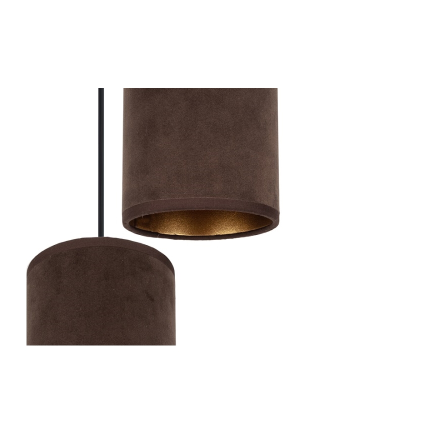 Lámpara colgante AVALO 2xE27/60W/230V araña marrón/cobre