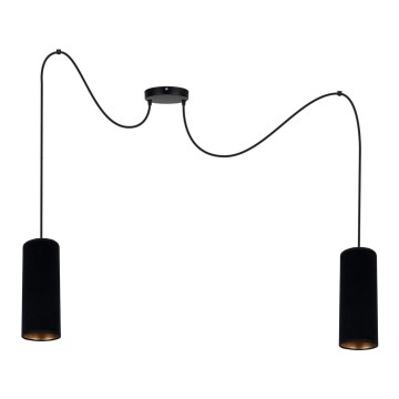 Lámpara colgante AVALO 2xE27/60W/230V araña negro