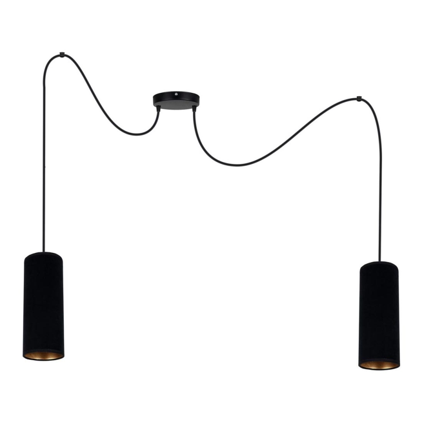 Lámpara colgante AVALO 2xE27/60W/230V araña negro