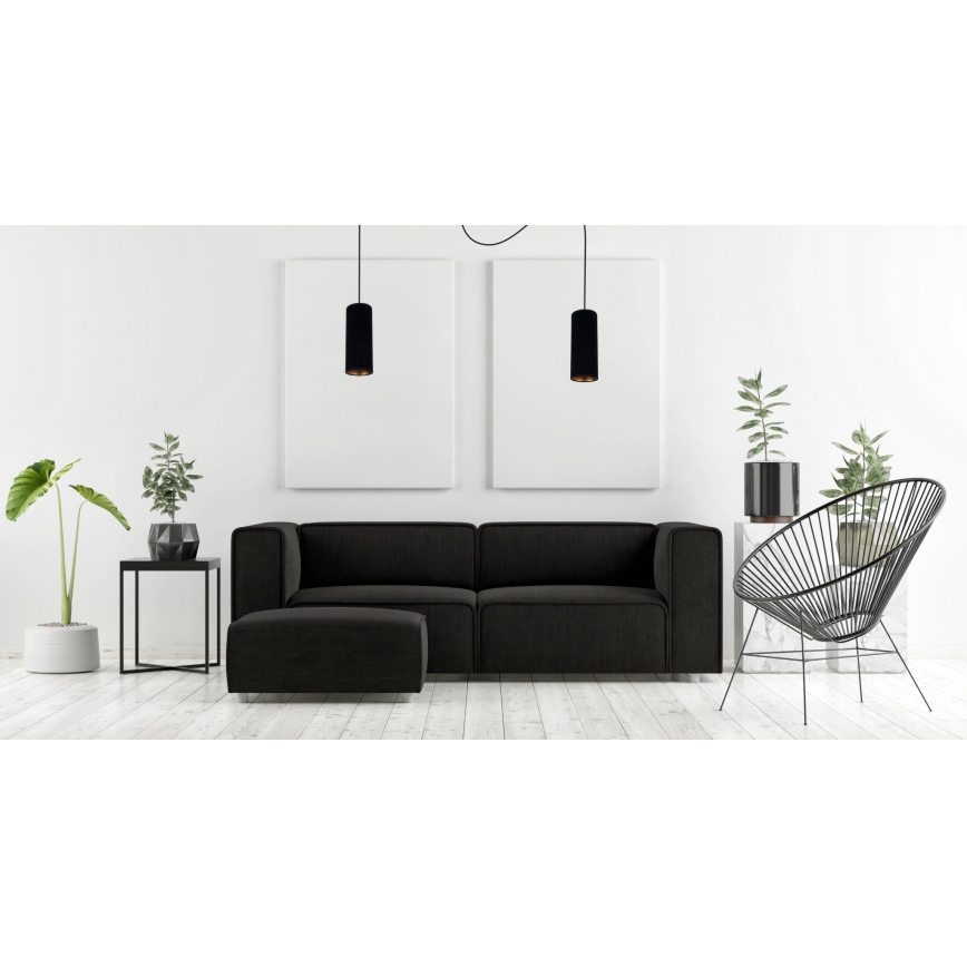 Lámpara colgante AVALO 2xE27/60W/230V araña negro