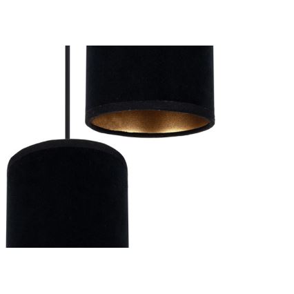 Lámpara colgante AVALO 2xE27/60W/230V araña negro