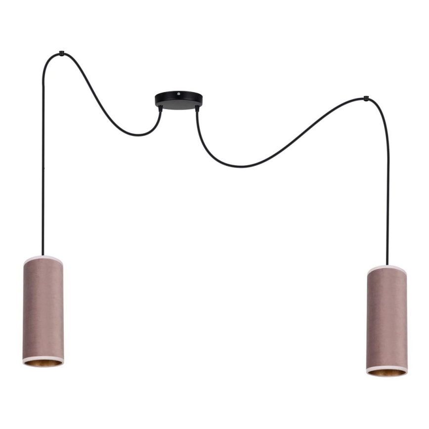 Lámpara colgante AVALO 2xE27/60W/230V araña rosa/cobre