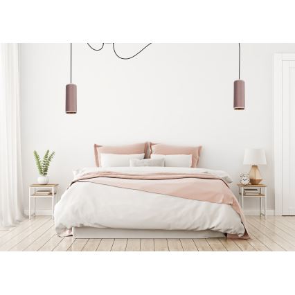 Lámpara colgante AVALO 2xE27/60W/230V araña rosa/cobre