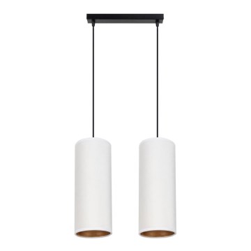 Lámpara colgante AVALO 2xE27/60W/230V blanco
