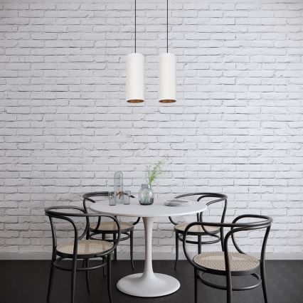 Lámpara colgante AVALO 2xE27/60W/230V blanco