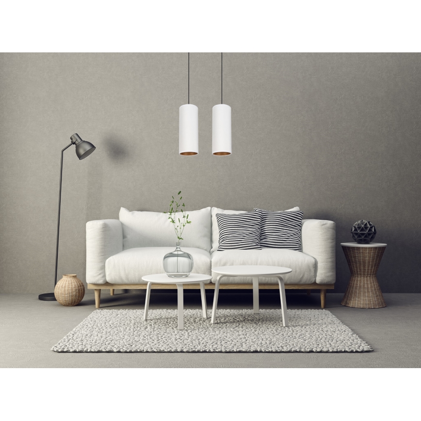 Lámpara colgante AVALO 2xE27/60W/230V blanco