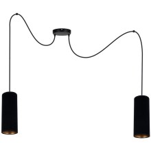 Lámpara colgante AVALO 2xE27/60W/230V negro