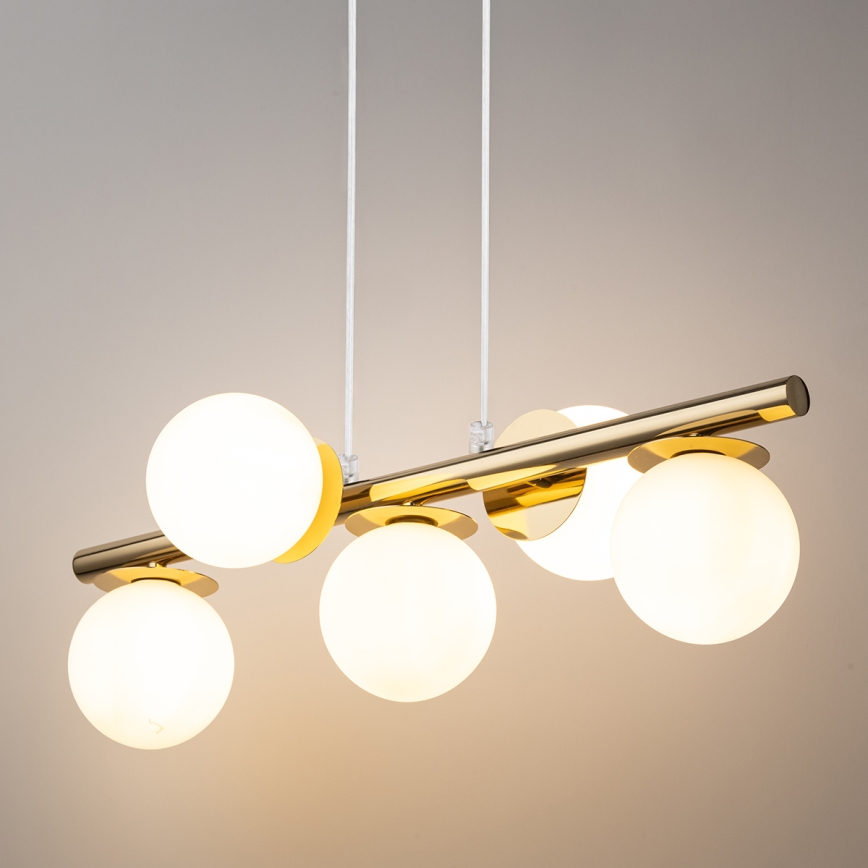 Lámpara colgante AVOLA 5xG9/12W/230V dorado