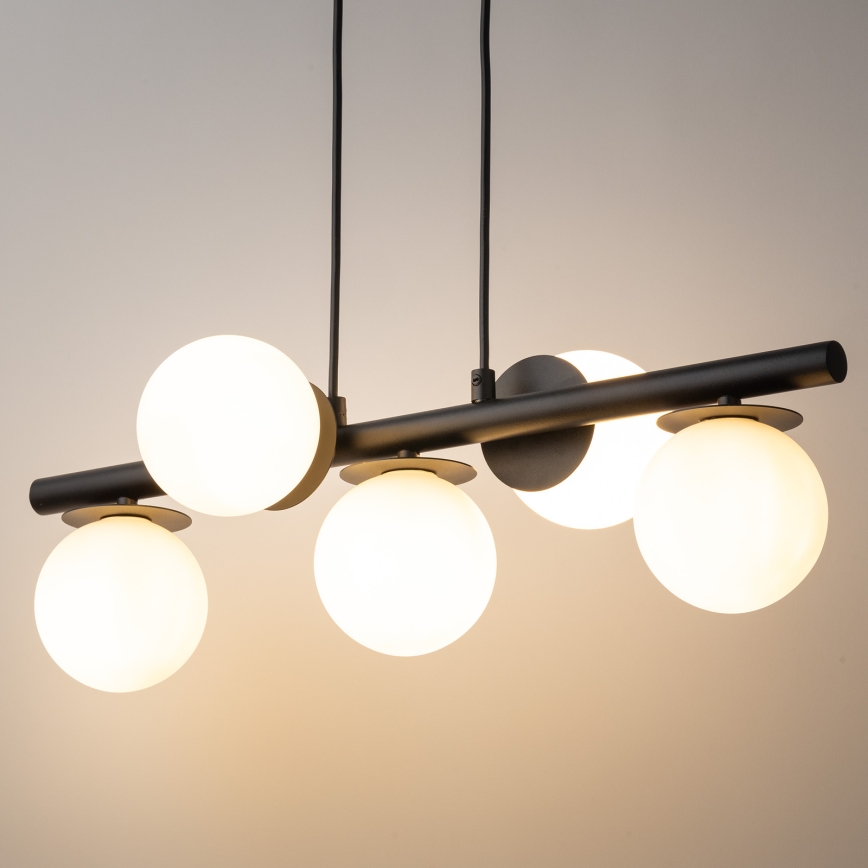 Lámpara colgante AVOLA 5xG9/12W/230V negro