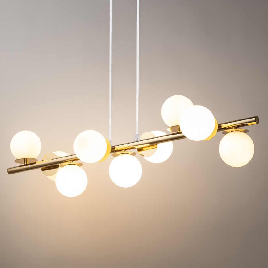 Lámpara colgante AVOLA 9xG9/12W/230V dorado