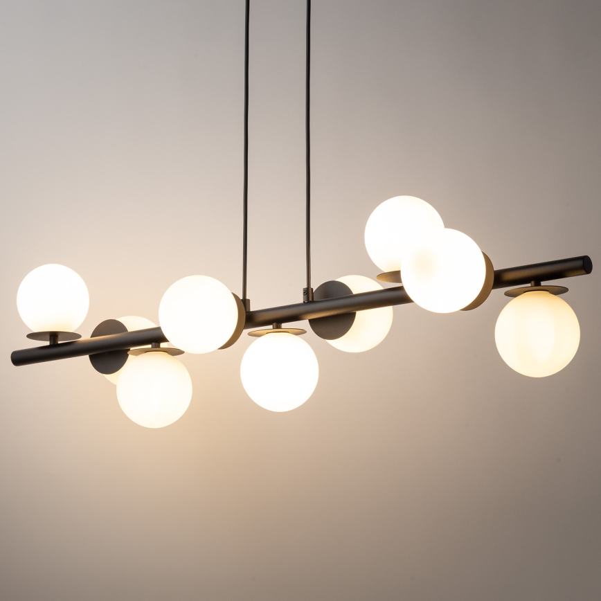 Lámpara colgante AVOLA 9xG9/12W/230V negro