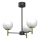 Lámpara colgante AWINION 3xE27/15W/230V blanco/dorado/negro