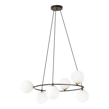 Lámpara colgante AZURA 6xE14/10W/230V negro/blanco