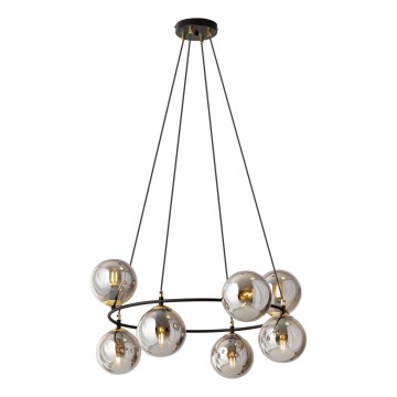 Lámpara colgante AZURA 8xE14/10W/230V negro/gris