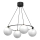Lámpara colgante BALLO 4xE27/15W/230V negro/blanco