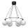 Lámpara colgante BALLO 6xE27/15W/230V negro/blanco