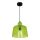 Lámpara colgante BELL 1xE27/60W/230V verde