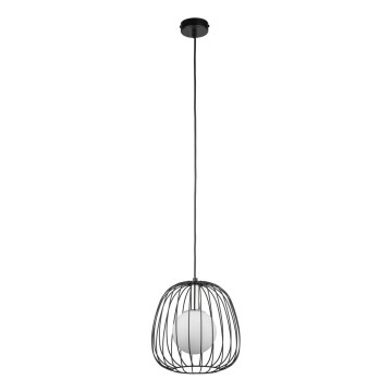 Lámpara colgante BELL 1xG9/12W/230V diá. 24 cm negro/cromo brillante