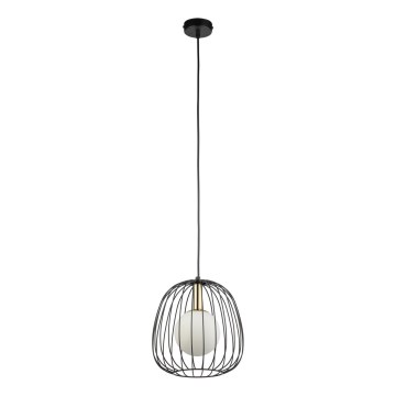 Lámpara colgante BELL 1xG9/12W/230V diá. 24 cm negro/dorado