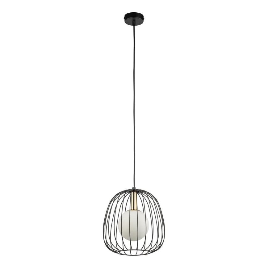 Lámpara colgante BELL 1xG9/12W/230V diá. 24 cm negro/dorado