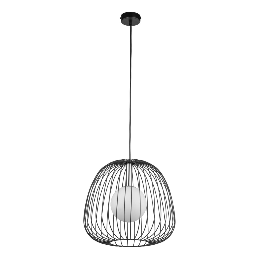 Lámpara colgante BELL 1xG9/12W/230V diá. 33 cm negro/cromo brillante