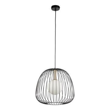 Lámpara colgante BELL 1xG9/12W/230V diá. 33 cm negro/dorado