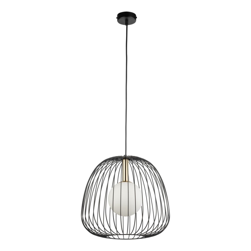 Lámpara colgante BELL 1xG9/12W/230V diá. 33 cm negro/dorado