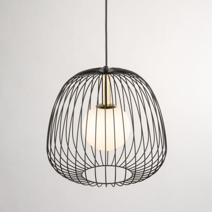 Lámpara colgante BELL 1xG9/12W/230V diá. 33 cm negro/dorado