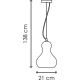 Lámpara colgante BELLO 1xE27/40W/230V diá. 21 cm cobre