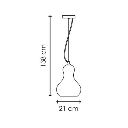 Lámpara colgante BELLO 1xE27/40W/230V diá. 21 cm cromo