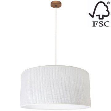 Lámpara colgante BENITA 1xE27/40W/230V blanco/roble – FSC Certificado